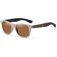 Load image into Gallery viewer, GM Natural Bamboo Wooden Sunglasses Handmade Polarized Mirror Coating Lenses Temple Pattern Retro Pattern Sunglasses
