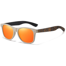Load image into Gallery viewer, GM Natural Bamboo Wooden Sunglasses Handmade Polarized Mirror Coating Lenses Temple Pattern Retro Pattern Sunglasses