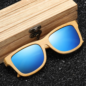 GM Brand Design Handmade Natural Wooden Bamboo Sunglasses  Sunglasses Polarized Wooden Oculos de sol masculino