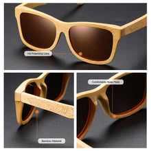 Load image into Gallery viewer, GM Brand Design Handmade Natural Wooden Bamboo Sunglasses  Sunglasses Polarized Wooden Oculos de sol masculino