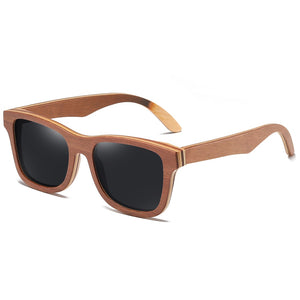 Occhiali da sole polarizzati GM Donna Uomo Occhiali da skateboard marroni a strati con montatura in legno Occhiali stile quadrato per occhiali da donna in scatola di legno 