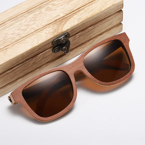 Occhiali da sole polarizzati GM Donna Uomo Occhiali da skateboard marroni a strati con montatura in legno Occhiali stile quadrato per occhiali da donna in scatola di legno 
