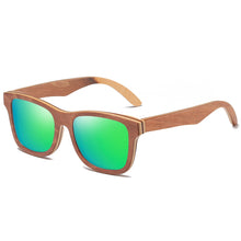Carica l&#39;immagine nel visualizzatore di Gallery, Occhiali da sole polarizzati GM Donna Uomo Occhiali da skateboard marroni a strati con montatura in legno Occhiali stile quadrato per occhiali da donna in scatola di legno 