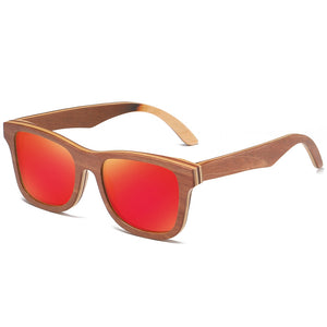 Occhiali da sole polarizzati GM Donna Uomo Occhiali da skateboard marroni a strati con montatura in legno Occhiali stile quadrato per occhiali da donna in scatola di legno 