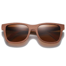 Carica l&#39;immagine nel visualizzatore di Gallery, Occhiali da sole polarizzati GM Donna Uomo Occhiali da skateboard marroni a strati con montatura in legno Occhiali stile quadrato per occhiali da donna in scatola di legno 