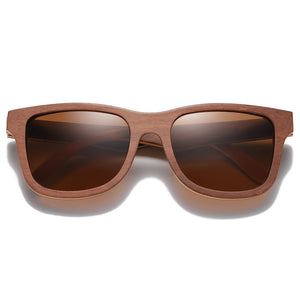 Occhiali da sole polarizzati GM Donna Uomo Occhiali da skateboard marroni a strati con montatura in legno Occhiali stile quadrato per occhiali da donna in scatola di legno 