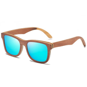 Occhiali da sole polarizzati GM Donna Uomo Occhiali da skateboard marroni a strati con montatura in legno Occhiali stile quadrato per occhiali da donna in scatola di legno 