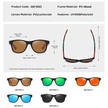Load image into Gallery viewer, GM Polarized Sunglasses for Boys and Girls with Recycled Frames and Color Wood Temples