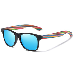 GM Polarized Sunglasses for Boys and Girls with Recycled Frames and Color Wood Temples