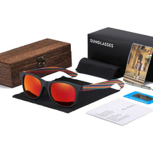 Load image into Gallery viewer, GM Polarized Sunglasses for Boys and Girls with Recycled Frames and Color Wood Temples