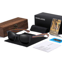 Load image into Gallery viewer, GM Polarized Sunglasses for Boys and Girls with Recycled Frames and Color Wood Temples