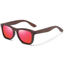 Load image into Gallery viewer, GM Promotion Womens Mens Bamboo Wooden Sunglasses  Eyewear With Coating Mirrored UV 400 Lenses in Wooden Box