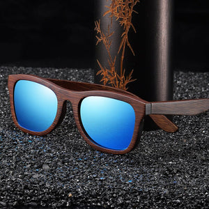 GM Promotion Womens Mens Bamboo Wooden Sunglasses  Eyewear With Coating Mirrored UV 400 Lenses in Wooden Box