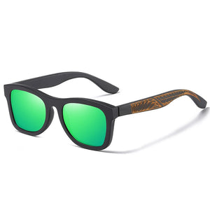 GM Promotion Occhiali da sole in legno di bambù da donna e da uomo Occhiali con montatura bianca con lenti UV 400 a specchio con rivestimento in scatola di legno