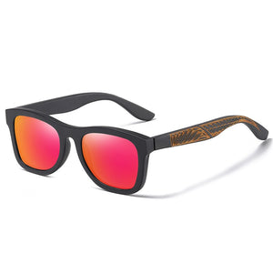 GM Promotion Occhiali da sole in legno di bambù da donna e da uomo Occhiali con montatura bianca con lenti UV 400 a specchio con rivestimento in scatola di legno