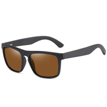 Load image into Gallery viewer, GM Square Vintage Black Frame Sunglasses Bamboo Men Women Wood Sun Glasses Retro Polarized oculos Brand