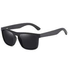 Load image into Gallery viewer, GM Square Vintage Black Frame Sunglasses Bamboo Men Women Wood Sun Glasses Retro Polarized oculos Brand