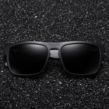 Load image into Gallery viewer, GM Square Vintage Black Frame Sunglasses Bamboo Men Women Wood Sun Glasses Retro Polarized oculos Brand