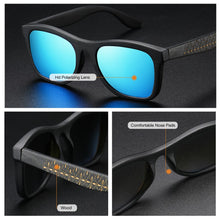 Load image into Gallery viewer, GM Wood Sunglasses Engrave Name Grey Polarized Lens Retro Bamboo Sunglasses  With Gift Box gafas de sol hombre  OEM