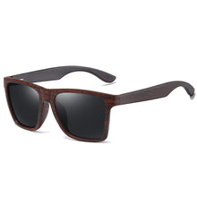 Load image into Gallery viewer, GM Wood Sunglasses Men Women Polarized Rivet Square Sun glasses Brand Designer Real Wood Temple Sunglasses Vintage Glasses
