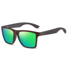 Load image into Gallery viewer, GM Wood Sunglasses Men Women Polarized Rivet Square Sun glasses Brand Designer Real Wood Temple Sunglasses Vintage Glasses