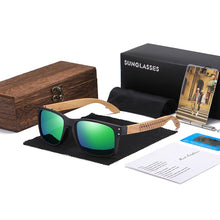 Load image into Gallery viewer, GM Wooden Sunglasses Polarized Men Sports Sun Glasses Outdoors Reflective Eyewear Colorful Mirror Coatin