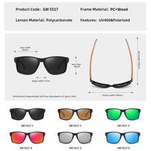 Load image into Gallery viewer, GM Wooden Sunglasses Polarized Men Sports Sun Glasses Outdoors Reflective Eyewear Colorful Mirror Coatin