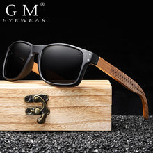 Load image into Gallery viewer, GM Wooden Sunglasses Polarized Men Sports Sun Glasses Outdoors Reflective Eyewear Colorful Mirror Coatin