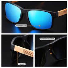 Load image into Gallery viewer, GM Wooden Sunglasses Polarized Men Sports Sun Glasses Outdoors Reflective Eyewear Colorful Mirror Coatin