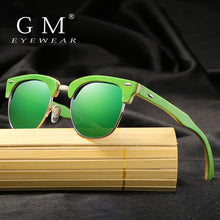 Load image into Gallery viewer, GM-gafas de sol polarizadas hechas a mano, lentes de espejo polarizadas, diseño de marca Popular, para monopatín, de media madera, S034