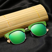 Load image into Gallery viewer, GM-gafas de sol polarizadas hechas a mano, lentes de espejo polarizadas, diseño de marca Popular, para monopatín, de media madera, S034
