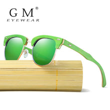 Load image into Gallery viewer, GM-gafas de sol polarizadas hechas a mano, lentes de espejo polarizadas, diseño de marca Popular, para monopatín, de media madera, S034