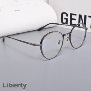 GM glasses Titanium alloy Round women men   Optical  Eyeglasses Frame  GENTLE Liberty Prescription Men Women Reading glasses