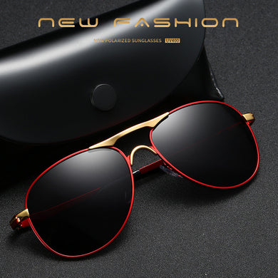 GODU  Pilot Polarized Sunglasses for Men Women Driving Fishing Retro Sun Glasses Brand Designer Male Metal Eyeglasses