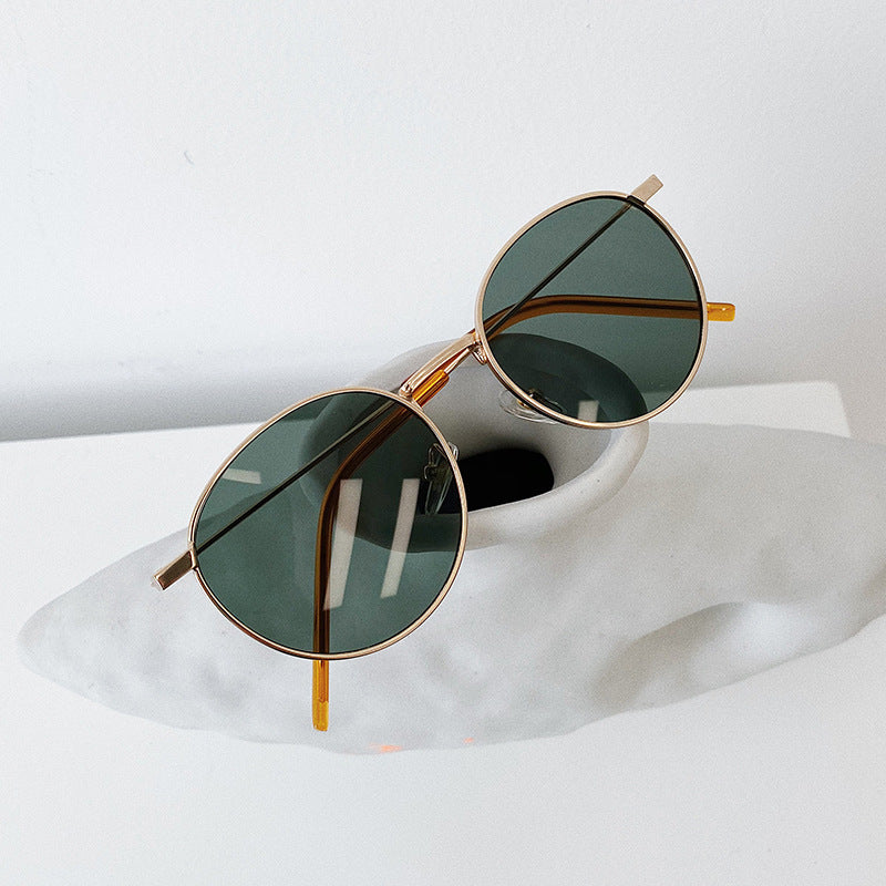 GODU Kids Sunglasses Metal frame Vintage designer UV400 sunglasses  Summer Beach Round glasses