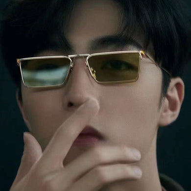 GODU Rectangle Sunglasses Alloy Frame Eyewear for Women Men Unisex Female Square Optical Glasses Eyeglasses