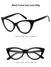 Carica l&#39;immagine nel visualizzatore di Gallery, Cat Eye Glasses Frame Women Brand Designer Optical Eyeglasses Ladies Fashion Retro Clear Glasses
