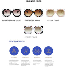 Load image into Gallery viewer, GOZLUGU Italian Big frame Square Diamond Sunglasses Women Men Vintage Oversized Sun glasses Female Male Oculos de sol Shades