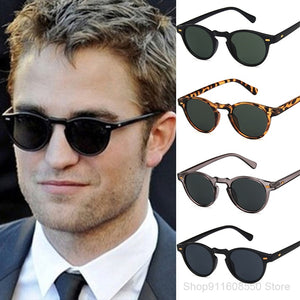 GOZLUGU Selling  Round Lens Transparent Frame Sunglasses Gregory Peck Brand Designer Men's and Women's Sunglasses