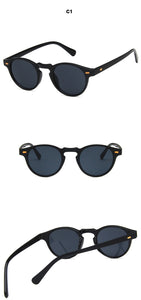 GOZLUGU Selling  Round Lens Transparent Frame Sunglasses Gregory Peck Brand Designer Men's and Women's Sunglasses