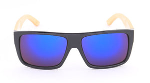 GREENBUY oculos de sol feminino Black Frame Yellow Mirror Bamboo Sunglasses Logo Eco Dragon Sunglasses Men Women Brand Designer