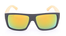 Load image into Gallery viewer, GREENBUY oculos de sol feminino Black Frame Yellow Mirror Bamboo Sunglasses Logo Eco Dragon Sunglasses Men Women Brand Designer