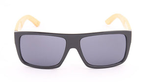 GREENBUY oculos de sol feminino Black Frame Yellow Mirror Bamboo Sunglasses Logo Eco Dragon Sunglasses Men Women Brand Designer