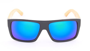 GREENBUY oculos de sol feminino Black Frame Yellow Mirror Bamboo Sunglasses Logo Eco Dragon Sunglasses Men Women Brand Designer