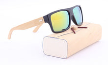 Load image into Gallery viewer, GREENBUY oculos de sol feminino Black Frame Yellow Mirror Bamboo Sunglasses Logo Eco Dragon Sunglasses Men Women Brand Designer