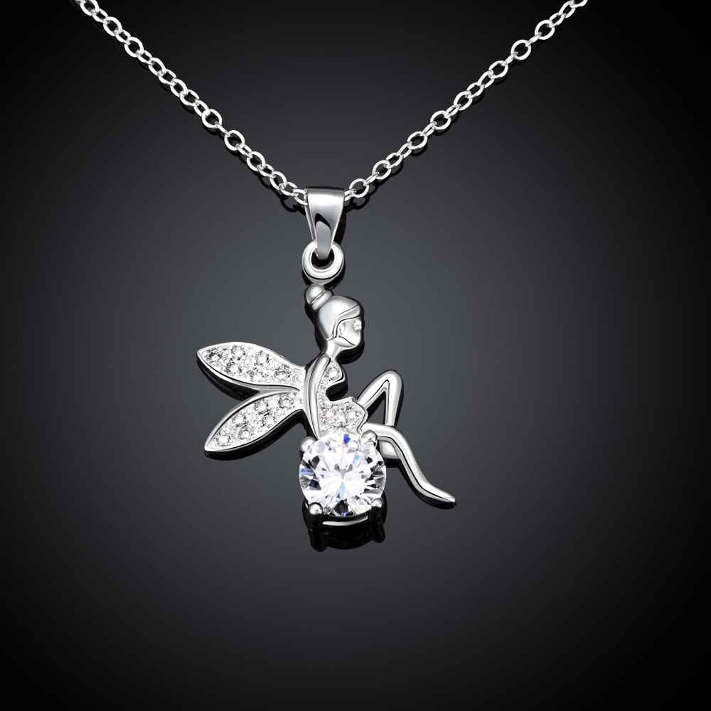 GSC2 women fashion fine jewelry, the pendant is little girl with wings ,925 silver necklace for lover