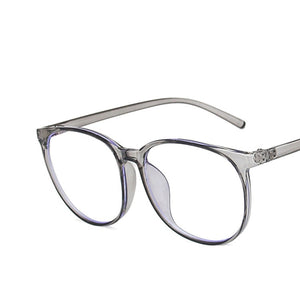 GTAF Men Women Anti-blue Light Glasses Computer Blocking Filter Glasses Round Frame Super Light White Clear Glasses