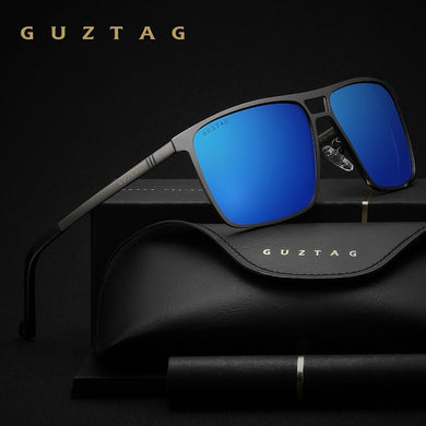 GUZTAG SUNGLASSES Stainless Steel Square Men/Women Polarized Mirror UV400 Sun Glasses Eyewear Sunglasses For Men oculos G8029