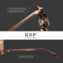 Load image into Gallery viewer, GXP 2022  Retro Gothic Steampunk Sunglasses 100%Polarized UV400 Lens Men Women Round Metal Frame High Quality Sun Glasses