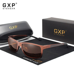 GXP 2023 Polarized Sunglasses For Men Square Aluminum Magnesium Frame Sun Glasses Male Driving UV400 Eyewear Oculos De Sol
